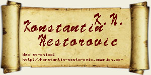 Konstantin Nestorović vizit kartica